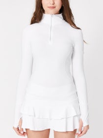 BloqUV Women's Half Zip Top - White