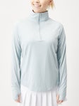 BloqUV Women's Relaxed Half Zip Top - Soft Grey
