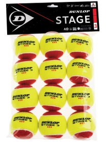 Dunlop Stage 3 Red Ball 12 Pack