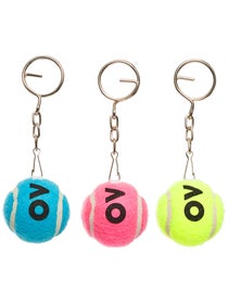 Dunlop AO Tennis Ball Key Ring 3pk