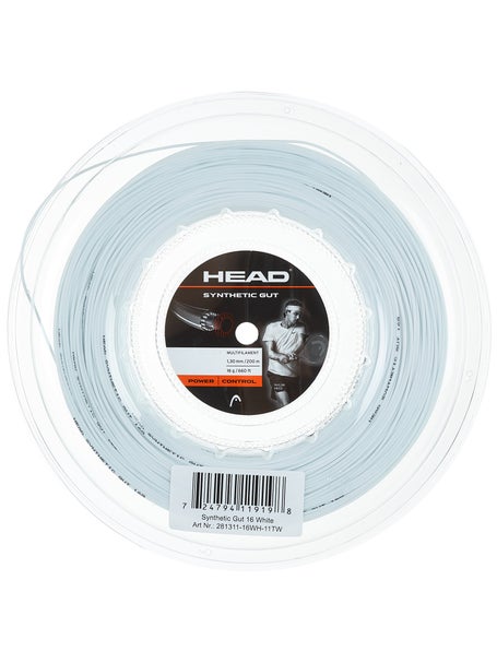 Head Synthetic Gut 16/1.30 String Reel White - 200m