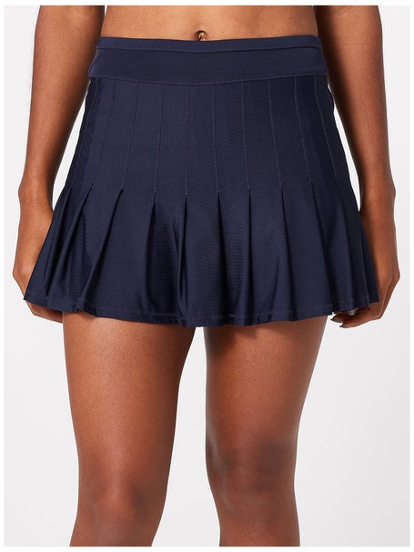 Lucky in Love Womens Core Retro Pleated Skirt - Navy