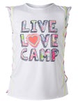 Lucky in Love Girl's Live Love Camp Tank