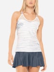 Lucky in Love Wms Palms D'Amour Tank White M