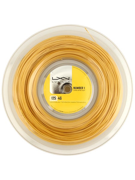 Wilson LUXILON 4G Rough 125 Tennis String Reel – Gold, 200m, 16L-Gauge, Made In Japan