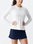 Lucky in Love Women's Core High Low LS Top - White
