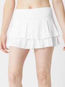 Lucky in Love Women's Core Pleat Tier Skirt - White