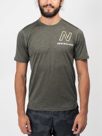 New Balance Men's Printed Impact Run Short Sleeve 