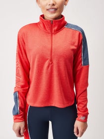 New Balance Women's Accelerate Pacer 1/2  Zip Red