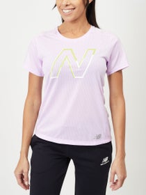 New Balance Women's Impact Run Printed Short Sleeve