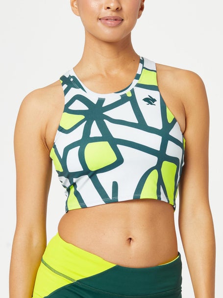 rabbit Womens Crop Hop Built In Lime Abstract 