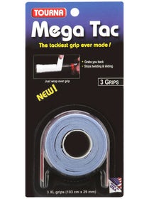 Tourna Grip Mega Tac Overgrip 3 Pack Blue