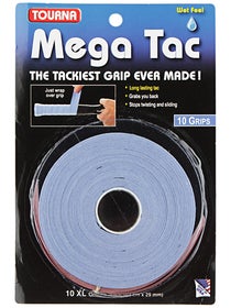 Tourna Grip Mega Tac Overgrip 10 Pack Blue