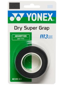 Yonex Dry Super Grap Overgrip 3 Pack Black