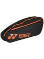 Yonex Team Racquet 3pk Bag Black/Orange